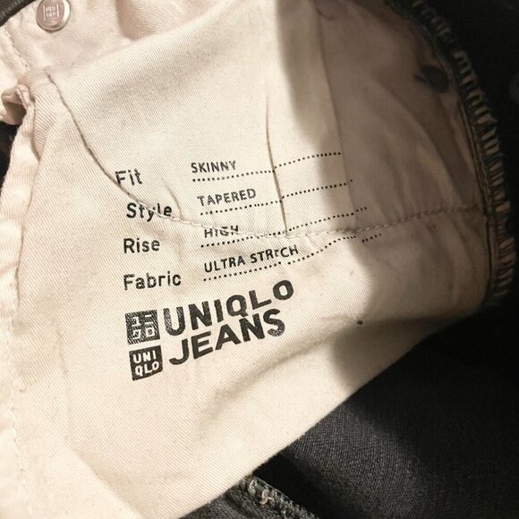 Uniqlo Womens Size 27x32 Skinny High Rise Jeans Stains - Picture 9 of 16